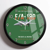 Thumbnail for F-A-18D Hornet Two Seats All Weather design on green framed wall clock