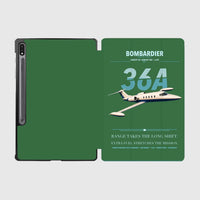 Thumbnail for Bombardier Learjet 36A design on green samsung tablet tablet case