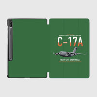 Thumbnail for C-17A Globemaster III design on green samsung tablet tablet case