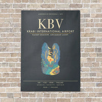 Thumbnail for Krabi International Airport KBV - Canvas Framed - Gray