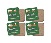 Thumbnail for MQ-4C Triton IFC-4 design on green 4 pieces set coaster