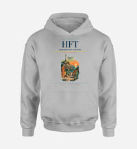Thumbnail for Hammerfest Airport (HFT) design on light gray hoodie single-side print