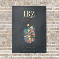 Thumbnail for Ibiza Airport IBZ - Canvas Framed - Gray