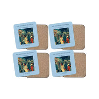 Thumbnail for The Midnight Transfer - Designed Coasters design on light blue 4-pieces-set