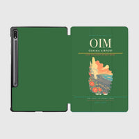 Thumbnail for Oshima Airport (OIM) design on green samsung tablet tablet case