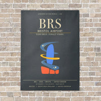 Thumbnail for Bristol Airport BRS - Canvas Framed - Gray