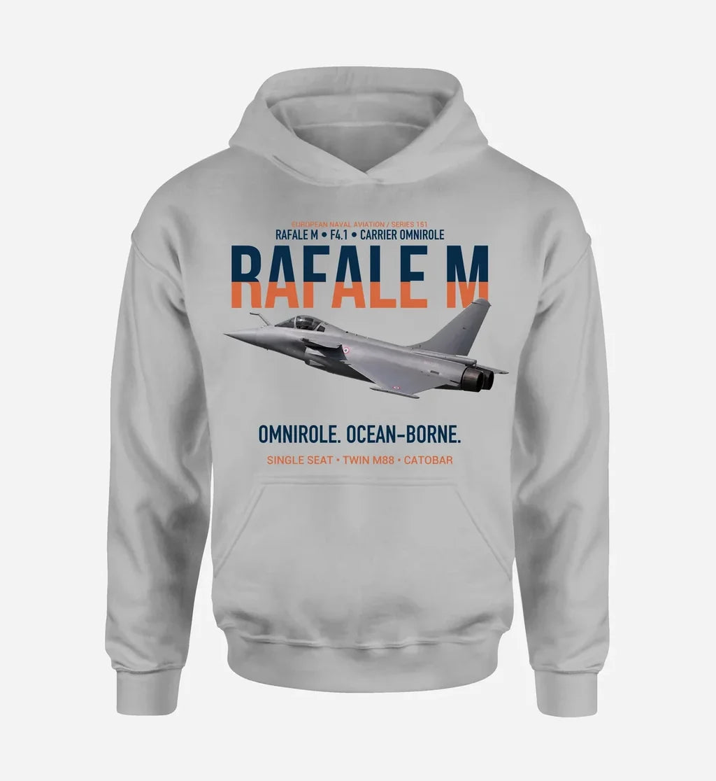 RAFALE M F4.1 design on light gray hoodie single side
