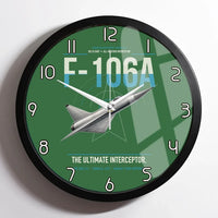 Thumbnail for F-106A Delta Dart design on green framed wall clock