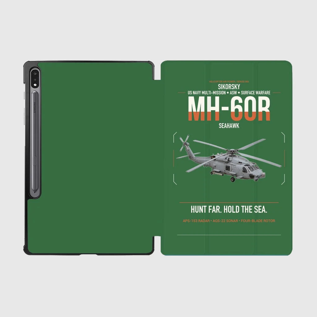 Sikorsky MH-60R Seahawk design on green samsung tablet tablet case