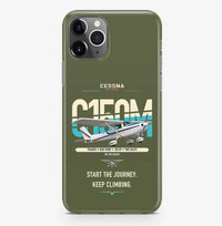 Thumbnail for Cessna 150M design on green army magsafe iphone case, for iPhone Pro Max