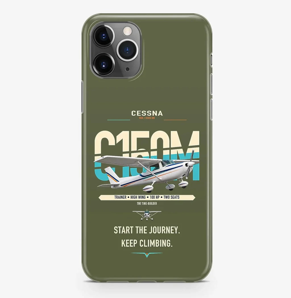 Cessna 150M design on green army magsafe iphone case, for iPhone Pro Max