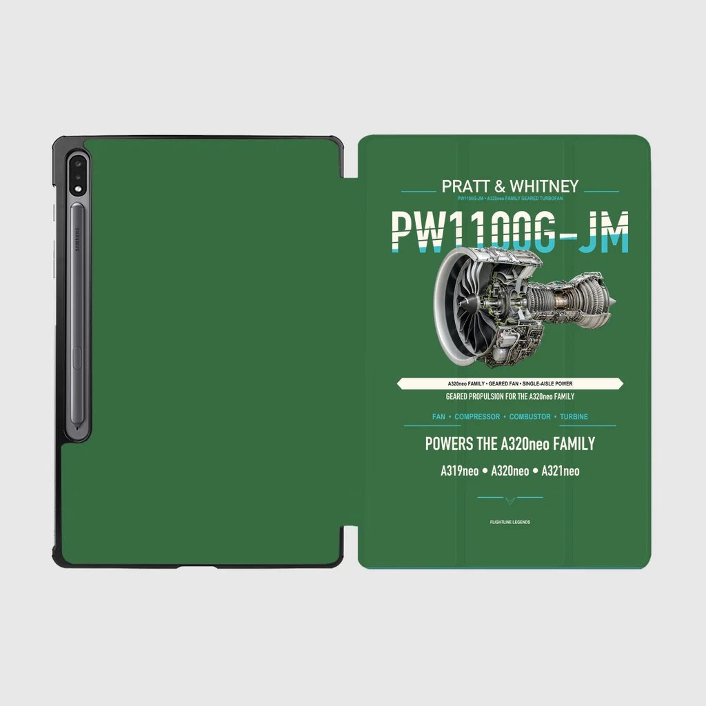 PW1100G-JM design on green samsung tablet tablet case