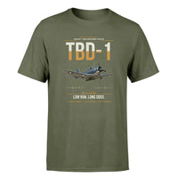 Thumbnail for TBD-1 Devastator design on green army double-side t-shirt, single-side print