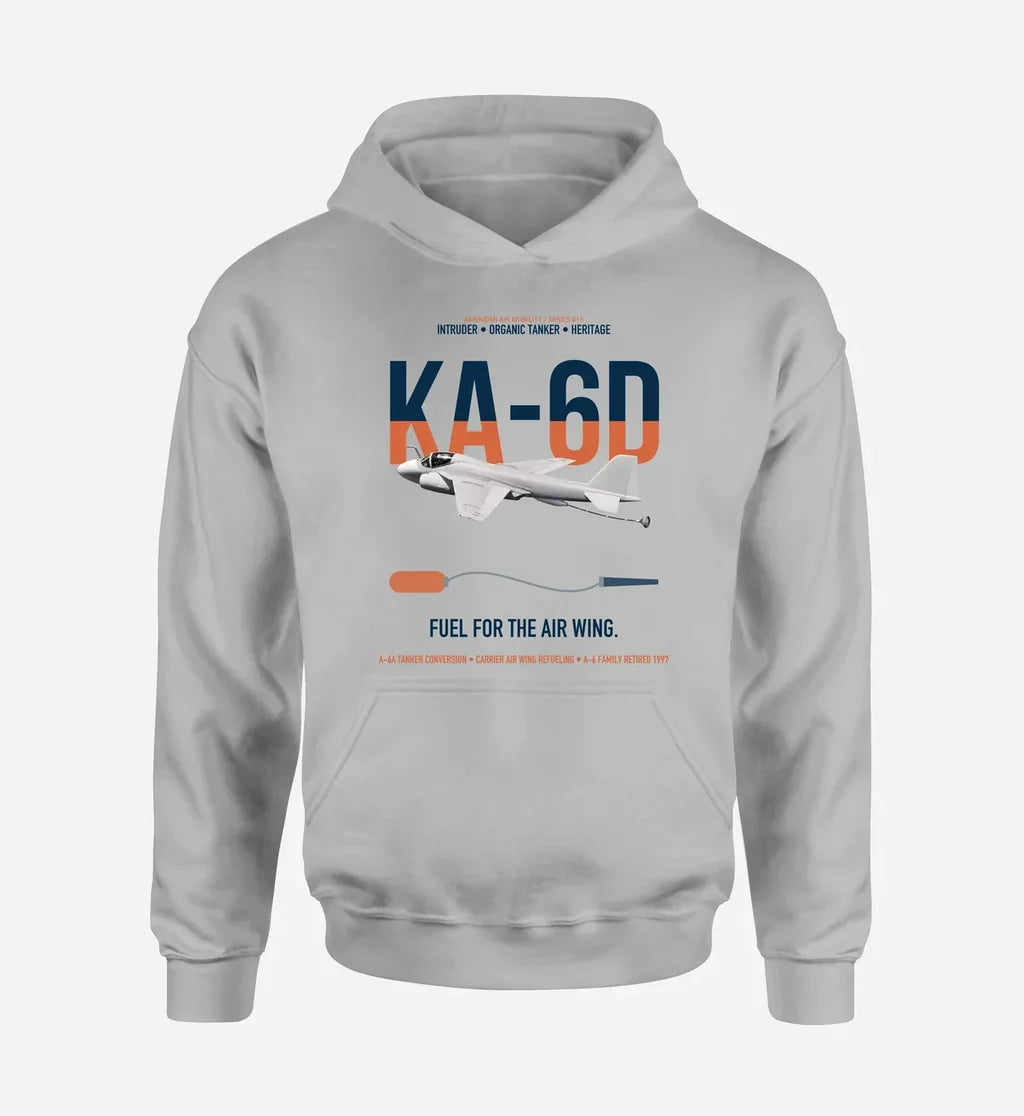 KA-6D Intruder design on light gray double-side hoodie, single-side print