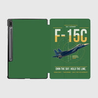 Thumbnail for F-15C Eagle design on green samsung tablet tablet case