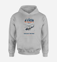 Thumbnail for Bell 412EPI design on light gray double-side hoodie, single-side print