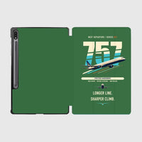 Thumbnail for Boeing 757-300 design on green samsung tablet tablet case