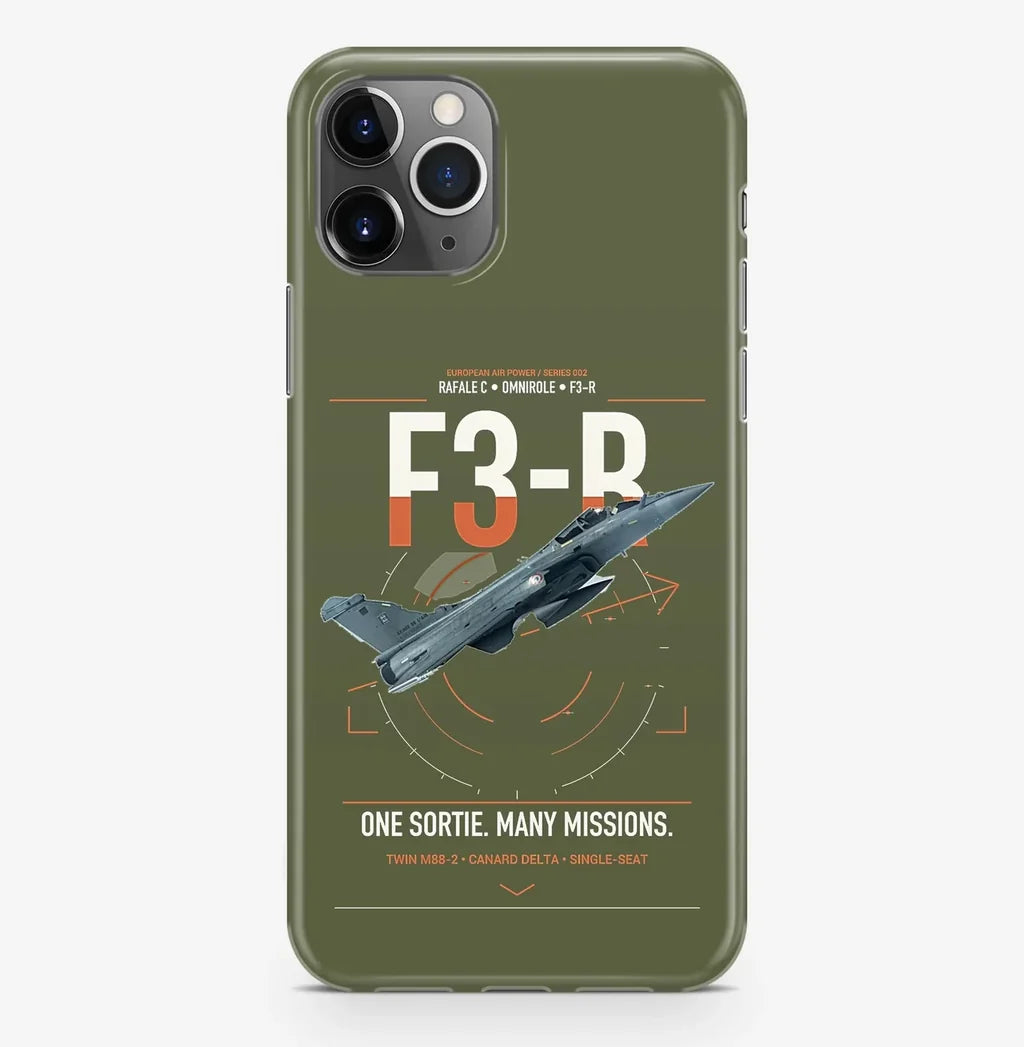 Dassault Rafale C — F3-R standard design on green army magsafe iphone case, for iPhone Pro Max