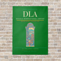 Thumbnail for Douala International Airport DLA vertical canvas print - no frame - green background
