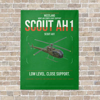 Thumbnail for Westland Scout AH1 vertical canvas print - no frame - green background