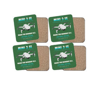 Thumbnail for DJI Mini 2 SE design on green 4 pieces set coaster