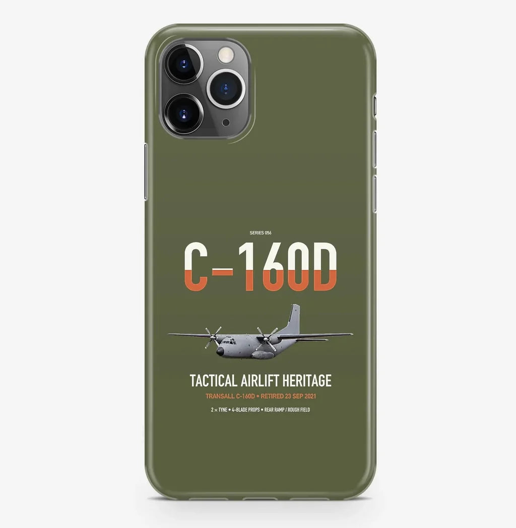 Transall C-160D design on green army magsafe iphone case, for iPhone Pro Max