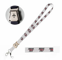 Thumbnail for Amazing Boeing 757 seat belt lanyard - white