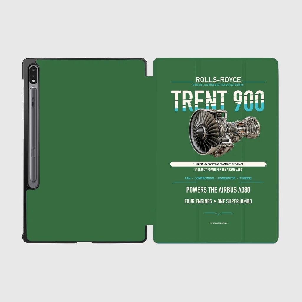 TRENT 900 design on green samsung tablet tablet case