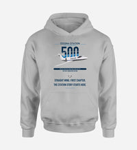 Thumbnail for Cessna Citation 500 - Citation I design on light gray double-side hoodie, single-side print