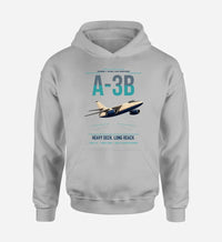 Thumbnail for A-3B Skywarrior design on light gray double-side hoodie