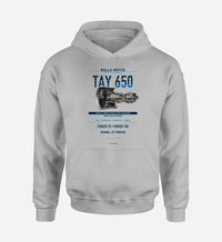 Thumbnail for TAY 650 design on light gray hoodie single side