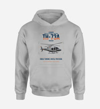 Thumbnail for Leonardo TH-73A Thrasher design on light gray double-side hoodie, single-side print