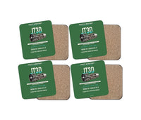 Thumbnail for JT3D design on green 4 pieces set coaster