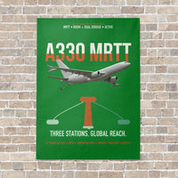 Thumbnail for Airbus A330 MRTT vertical canvas print - no frame - green background