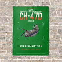 Thumbnail for Boeing CH-47D vertical canvas print - no frame - green background