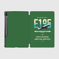 Thumbnail for Embraer E195 design on green samsung tablet tablet case