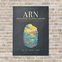 Thumbnail for Stockholm Arlanda Airport ARN - Canvas Framed - Gray