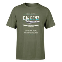 Thumbnail for Cessna Citation CJ4 Gen2 design on green army double-side t-shirt, single-side print