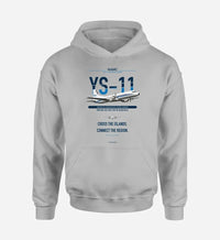 Thumbnail for NAMC YS-11A design on light gray hoodie single side