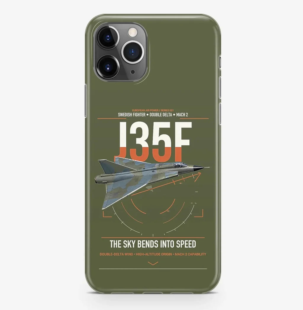 Saab J 35F Draken design on green army magsafe iphone case, for iPhone Pro Max