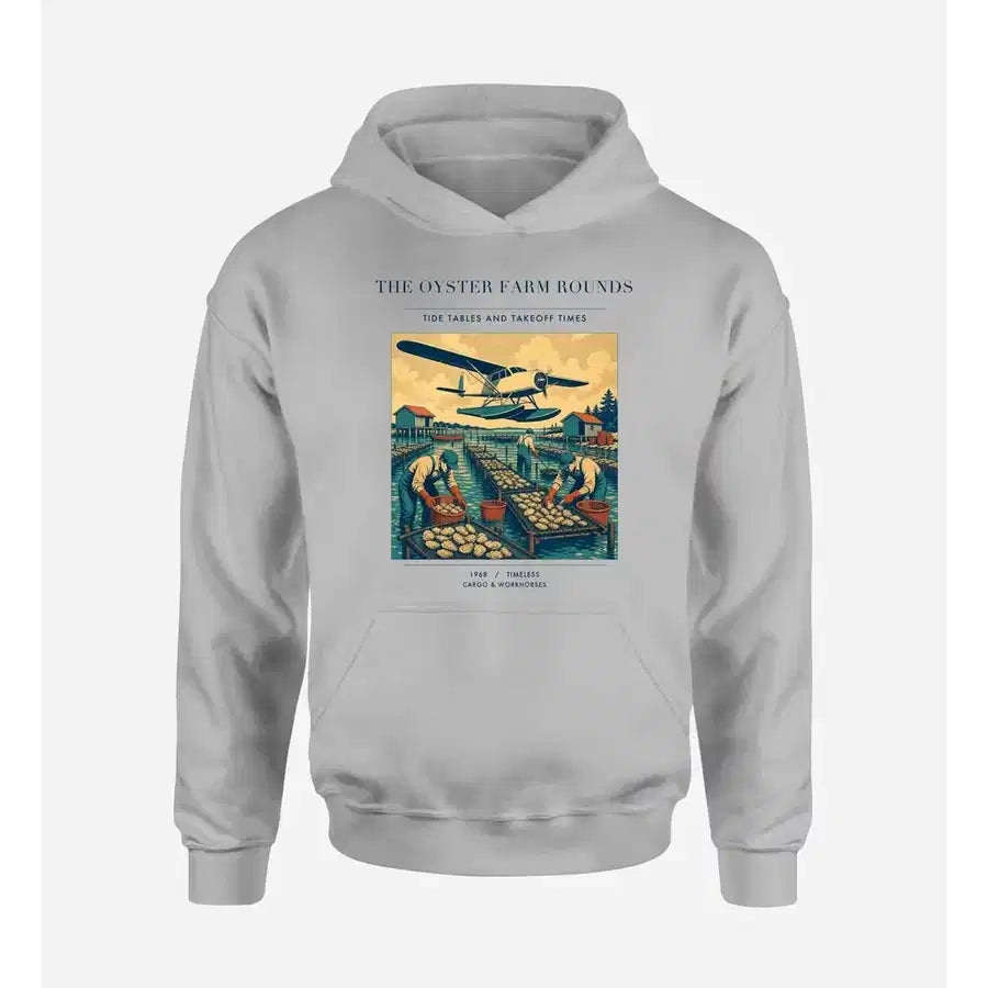 VINTAGE G4446 - The Oyster Farm Rounds - Premium Hoodie design on lightgray premium