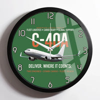 Thumbnail for C-40A Clipper Fleet Logistics Ready design on green framed wall clock