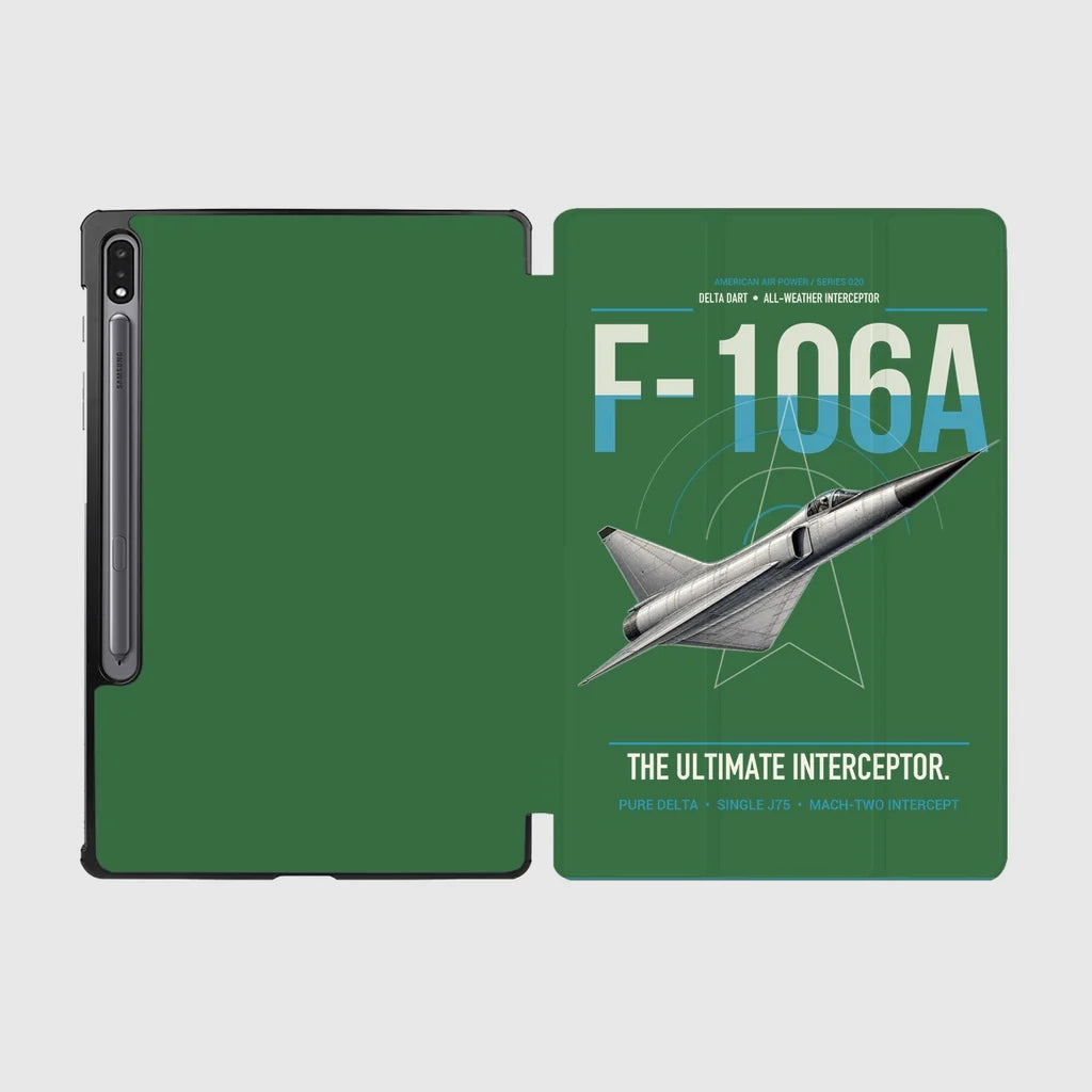 F-106A Delta Dart design on green samsung tablet tablet case