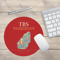 Thumbnail for Tbilisi International Airport (TBS) design on red round mouse pad