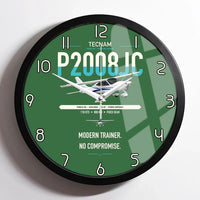 Thumbnail for Tecnam P2008JC NG design on green framed wall clock