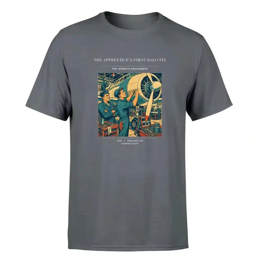 VINTAGE G4173 - The Apprentice's First Solo Fix - Premium T-Shirt design on gray premium t shirt