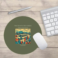 Thumbnail for VINTAGE G4372 - The Tram To The Tarmac - Designed Mouse Pads design on greenarmy round
