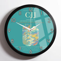 Thumbnail for Cheongju International Airport CJJ Wall-Clock Framed - Turquoise