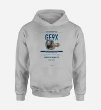 Thumbnail for GE9X design on light gray hoodie single side
