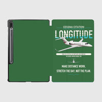 Thumbnail for Cessna Citation Longitude design on green samsung tablet tablet case